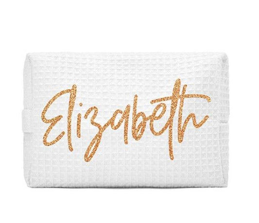 Large Cotton Waffle Pouch