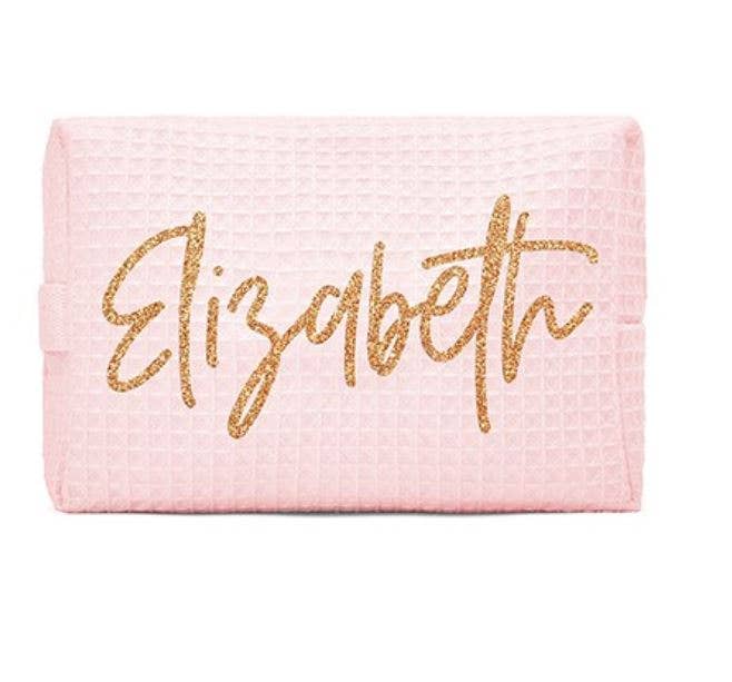 Large Cotton Waffle Pouch