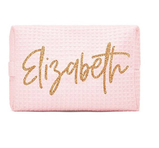 Large Cotton Waffle Pouch