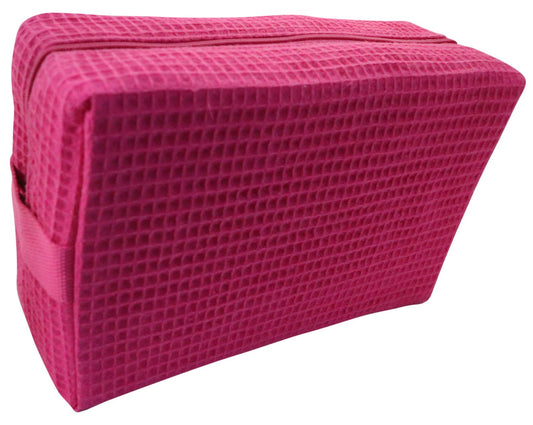 Larger Cotton Waffle Pouch with Pocket