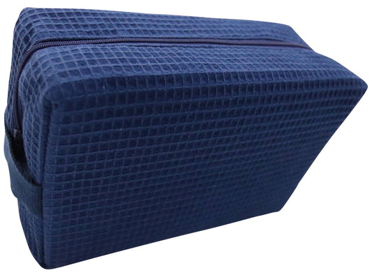 Larger Cotton Waffle Pouch with Pocket