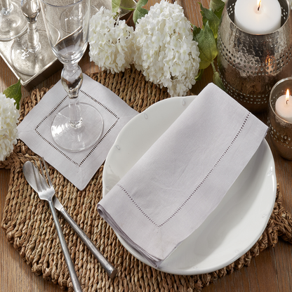 Classic Hemstitched Linen-Cotton Cloth Napkin