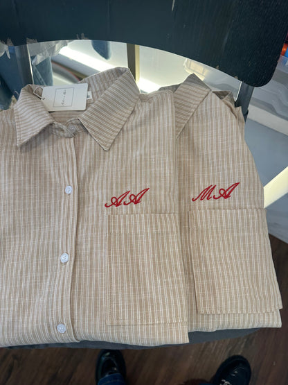 SRT7809-Classic Collared Button Down Poplin Shirts Easter