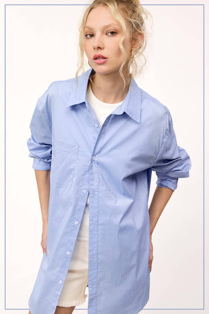 SRT7809-Classic Collared Button Down Poplin Shirts Easter